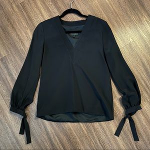 Cynthia Rowley tie-sleeve blouse